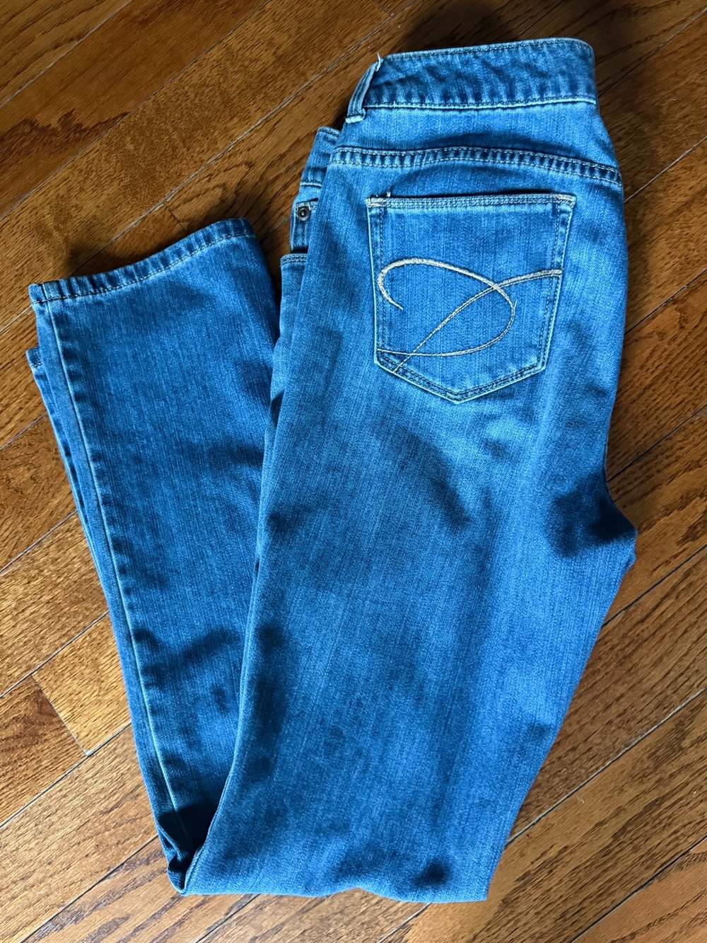 Women’s Midwash Blue Classic Fit Jeans Chico’s Platinum Denim Sz 1 Regular